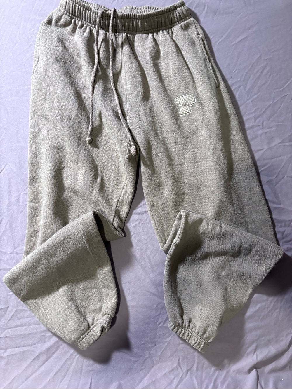 PINK Victoria's Secret Kids Light Gray Drawstring Joggers